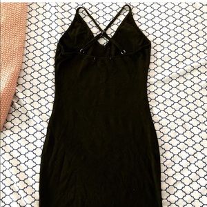 fitted black summer dress